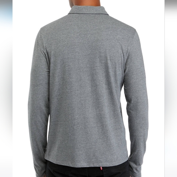 🆕️ Kenneth Cole Long Sleeve Melange Polo - Picture 3 of 8